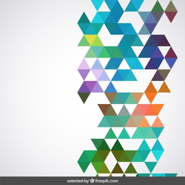 Vibrant Geometric Pattern of Overlapping Colorful Triangles | Jiffy Designs