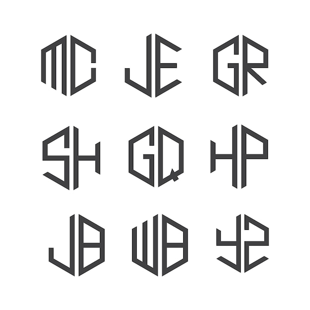 Sleek and Stylized Monogram Designs in Geometric Shapes | Jiffy Designs