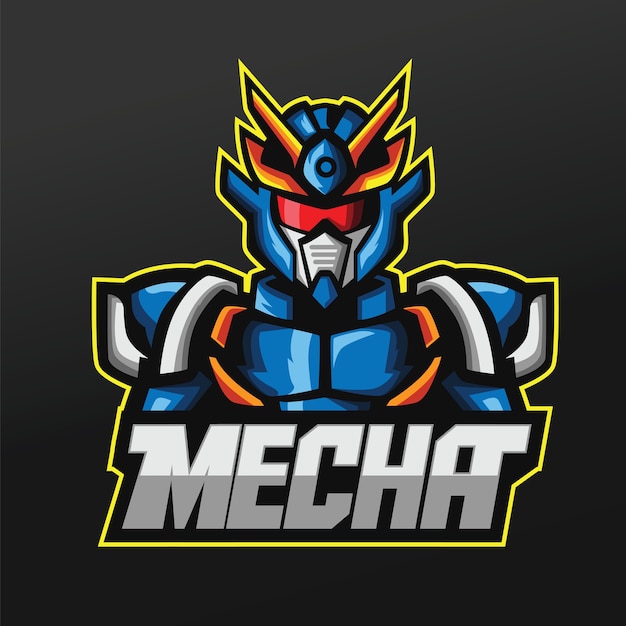 Powerful Mecha Robot Emblem with Vibrant Colors | Jiffy Designs