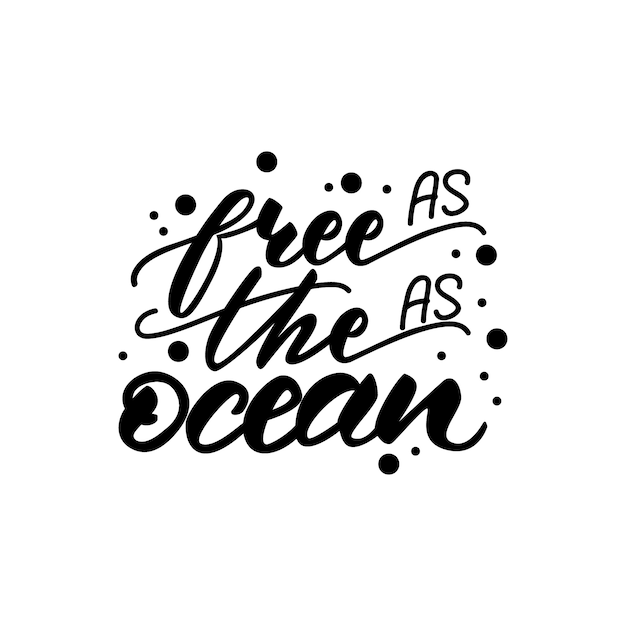 Inspirational Ocean-Themed Lettering Art | Jiffy Designs