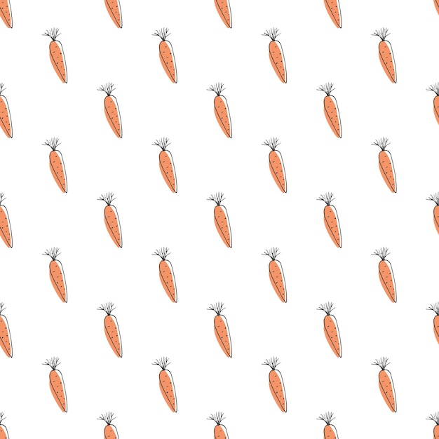 Vibrant Carrot Patch: A Whimsical Vegetable Pattern | Jiffy Designs