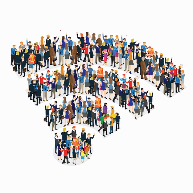 Diverse Crowd of People Forming a Heart Shape | Jiffy Designs