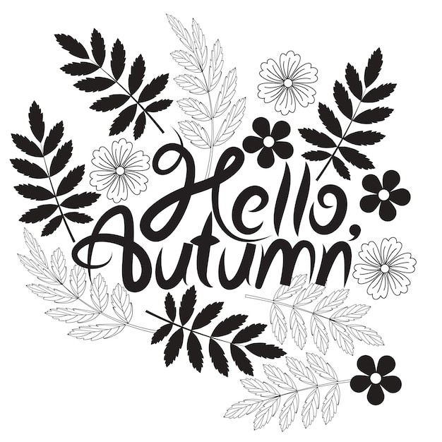 Elegant Autumn Floral Arrangement with Handwritten Text | Jiffy Designs