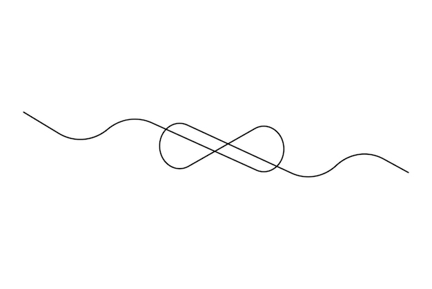 Flowing Infinity: Minimalist Line Art with Elegant Curves | Jiffy Designs