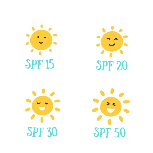 Vibrant Collection of Cheerful Sun-Themed SPF Labels | Jiffy Designs