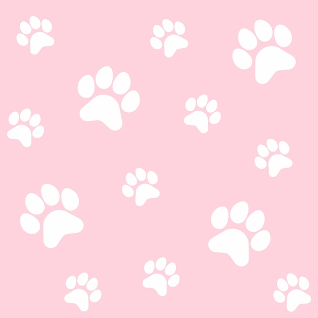 Delightful Paw Print Pattern on Soft Pink Background | Jiffy Designs