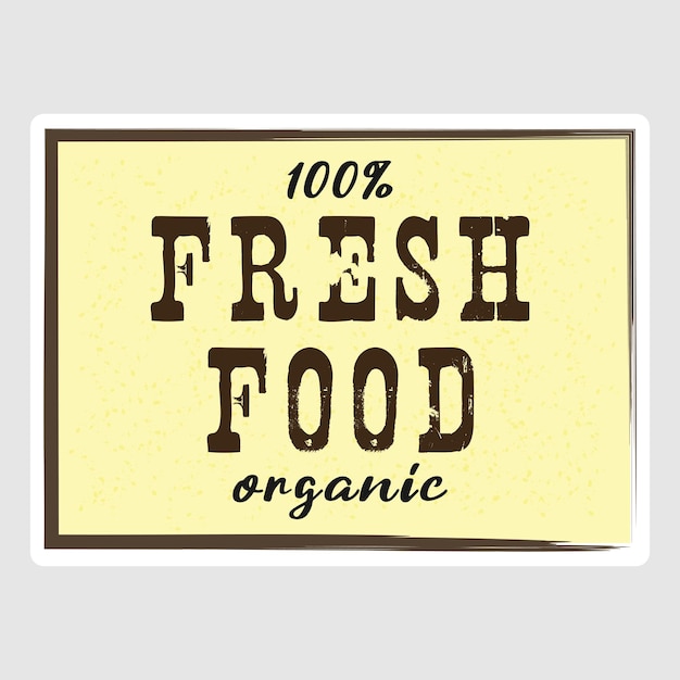 Vintage Rustic Sign for Organic Fresh Food | Jiffy Designs