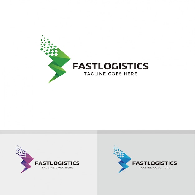 Dynamic Logistics Logo with Abstract Dotted Pattern and Arrow | Jiffy ...