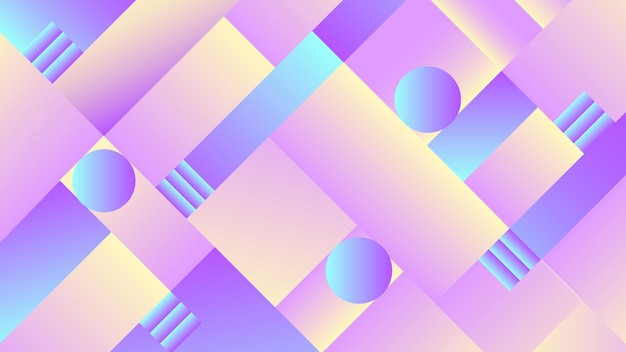 Vibrant Geometric Landscape of Pastel Shapes and Gradients | Jiffy Designs