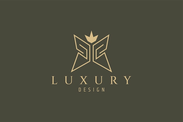 Elegant Golden Crown Logo with Luxury Design Text | Jiffy Designs