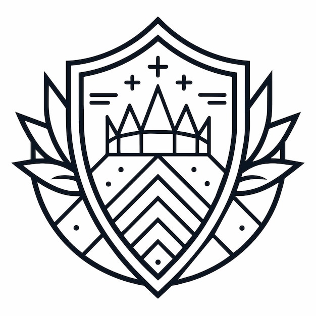 Majestic Shield with Intricate Geometric Patterns | Jiffy Designs