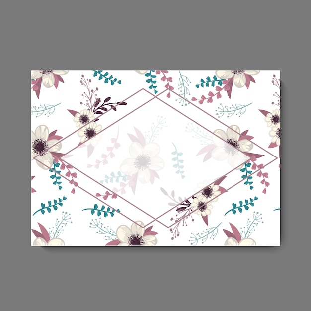 Delicate Floral Frame with Geometric Accents | Jiffy Designs