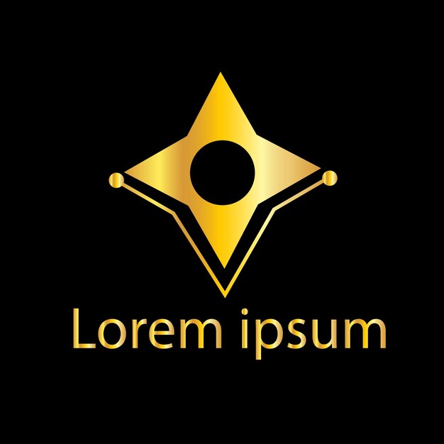 Radiant Golden Star Emblem with Captivating Eclipse | Jiffy Designs
