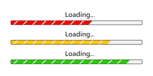 Vibrant Loading Progress Bars with Text Overlay | Jiffy Designs