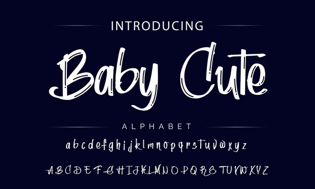 Whimsical Baby Alphabet with Playful Handwritten Lettering | Jiffy Designs