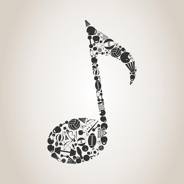 Captivating Musical Mosaic: A Harmonious Blend of Shapes and Symbols ...
