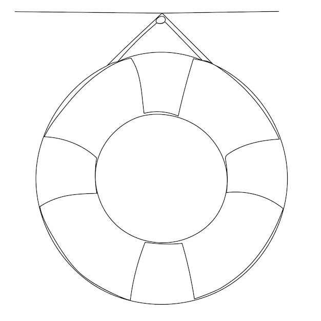 Minimalist Life Preserver Shape with Geometric Patterns Jiffy Designs