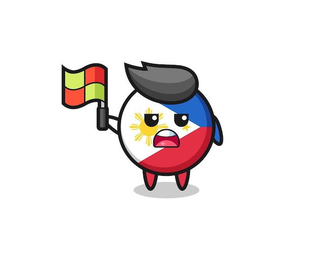 Adorable Cartoon Character Waving Vibrant Flag | Jiffy Designs