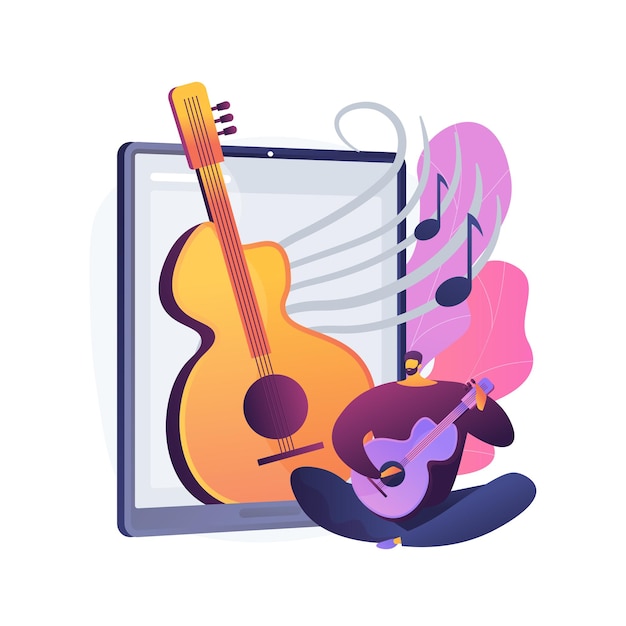 Vibrant Digital Illustration of Musical Instruments and Symbols | Jiffy ...