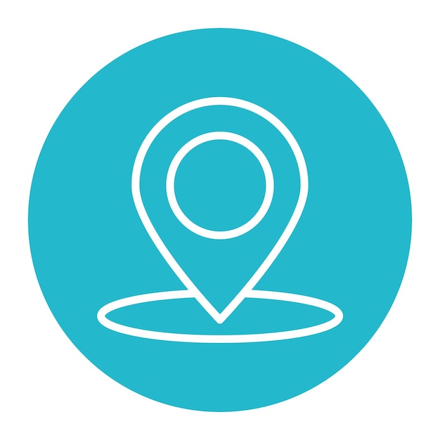 Minimalist Location Marker on Turquoise Background | Jiffy Designs
