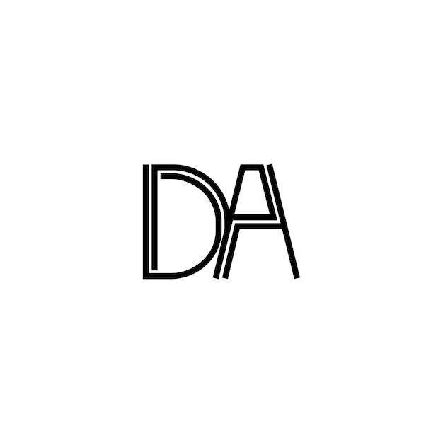 Bold and Sleek 'DA' Monogram Design | Jiffy Designs