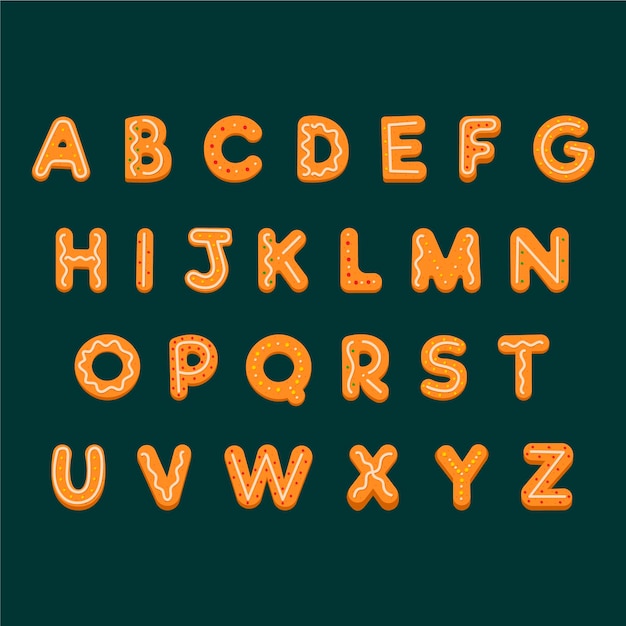 Vibrant Alphabet Shapes in Warm Orange Hues | Jiffy Designs