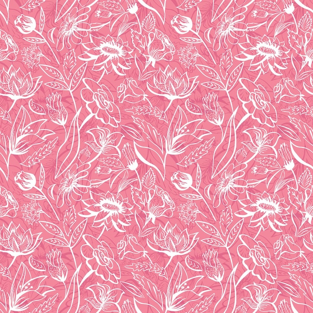 Vibrant Floral Pattern in Shades of Pink | Jiffy Designs