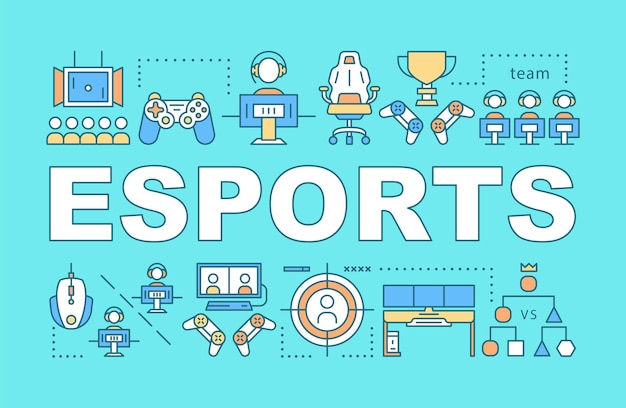 Vibrant Esports Gear and Accessories Illustrated | Jiffy Designs