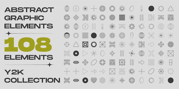 Vast Collection of Abstract Graphic Symbols and Geometric Shapes ...
