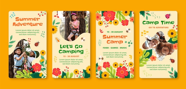Vibrant Summer Adventure Collection with Camping and Camp Themes ...