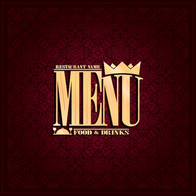 Elegant Regal Menu Design with Crown Emblem | Jiffy Designs