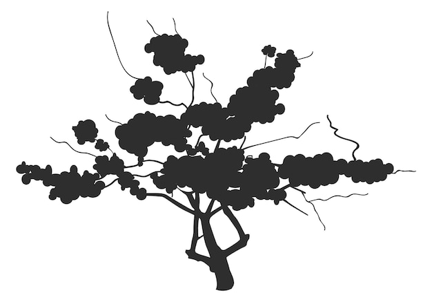 Striking Silhouette of a Blooming Tree | Jiffy Designs