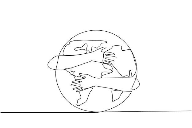 Embrace the World: A Unifying Illustration of Global Connection | Jiffy ...