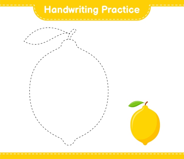 Vibrant Lemon Handwriting Practice | Jiffy Designs