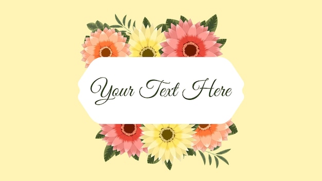 Vibrant Floral Frame with Customizable Text | Jiffy Designs