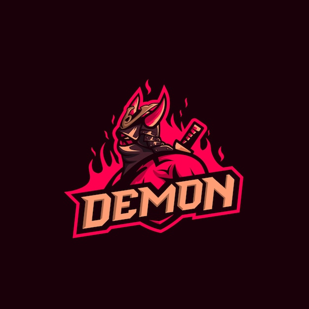 Fierce Demon Emblem with Fiery Accents | Jiffy Designs