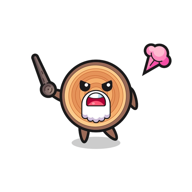 Adorable Wooden Button Character with Surprised Expression | Jiffy Designs