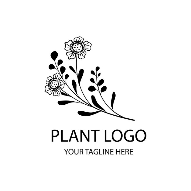 Elegant Floral Emblem with Stylized Blooms and Leaves | Jiffy Designs