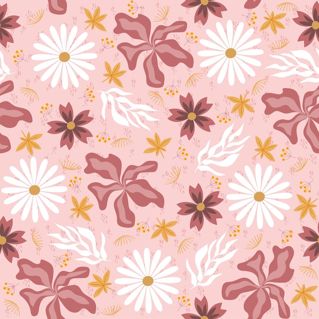 Vibrant Floral Pattern in Shades of Pink and Yellow | Jiffy Designs