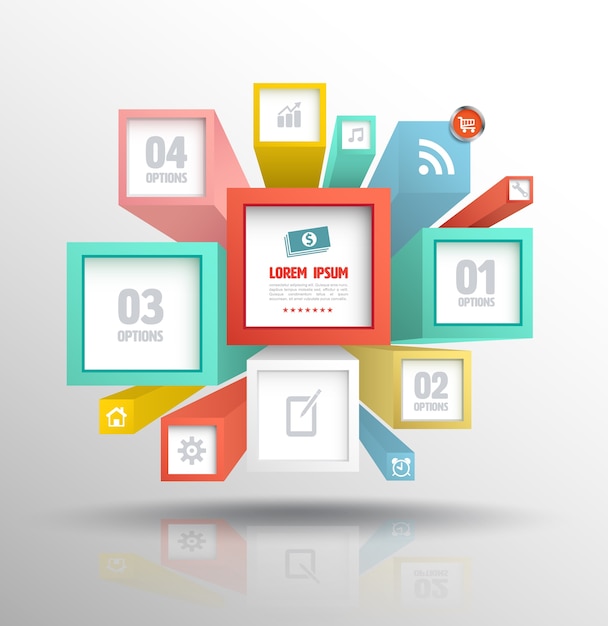 Vibrant Floating Frames with Colorful App Icons | Jiffy Designs