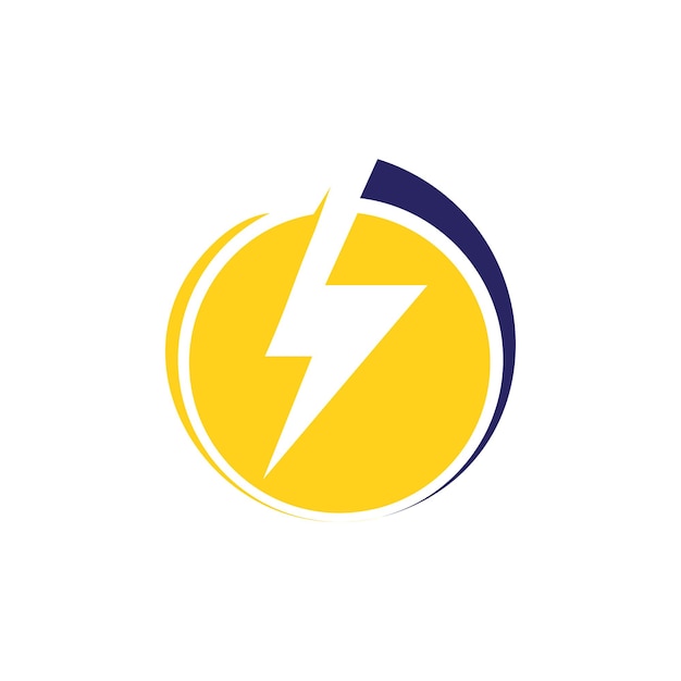 Vibrant Lightning Bolt Symbol in Circular Design | Jiffy Designs