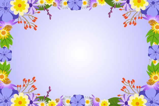 Vibrant Floral Frame with Colorful Blooms | Jiffy Designs