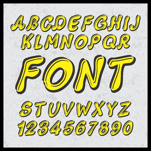 Bold, Vibrant Handwritten Font with Playful Yellow Letters | Jiffy Designs