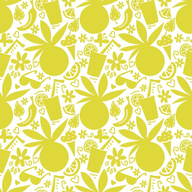 Vibrant Tropical Pineapple Pattern | Jiffy Designs