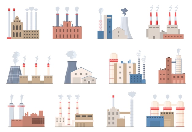 Diverse Collection of Iconic Industrial Buildings and Factories | Jiffy ...