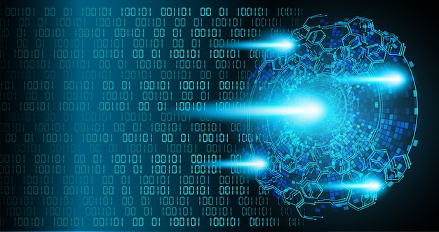 Futuristic Digital World with Binary Code and Glowing Circuits | Jiffy ...
