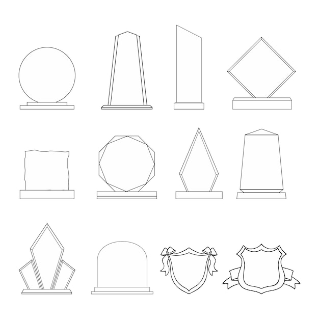 Elegant Geometric Shapes: Minimalist Trophy and Award Designs | Jiffy ...