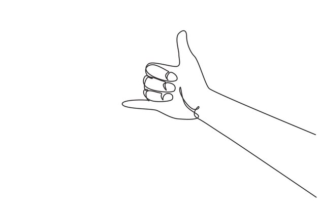 Minimalist Illustration of a Thumbs Up Hand Gesture | Jiffy Designs