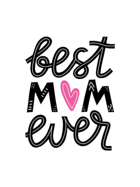 Vibrant Lettering Celebrates the Best Mom Ever | Jiffy Designs