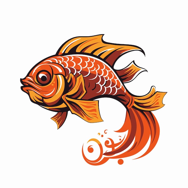 Vibrant Koi Fish with Ornate Scales and Flowing Fins | Jiffy Designs